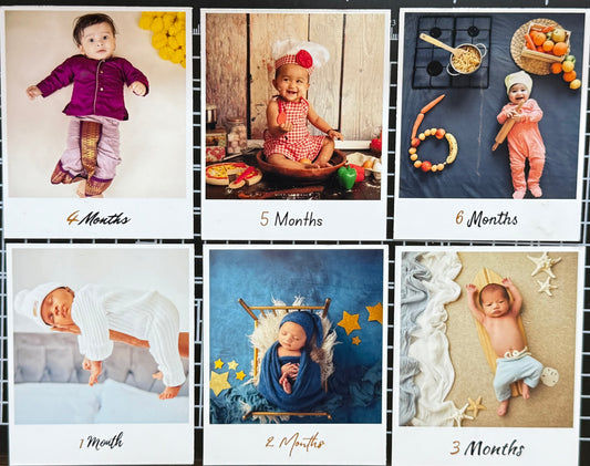 1-6 Month by Month Baby Photos
